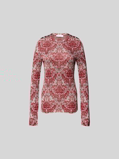 Rabanne Longsleeve mit Rundhalsausschnitt Rot 2