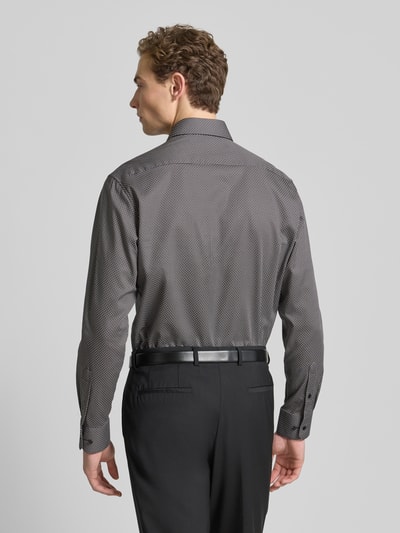 ETERNA Modern fit zakelijk overhemd van katoen met kentkraag Zwart - 5