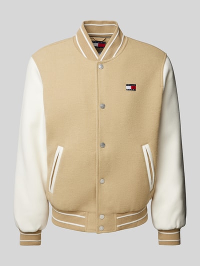 Tommy Jeans College-Jacke mit Label-Patch Beige 2