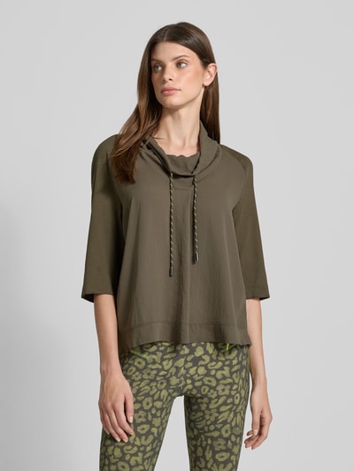 Marc Cain Sweatshirt met tunnelkoord Kaki - 4