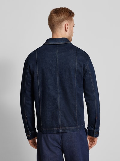 Thinking Mu Jeansjack met kentkraag Blauw - 5