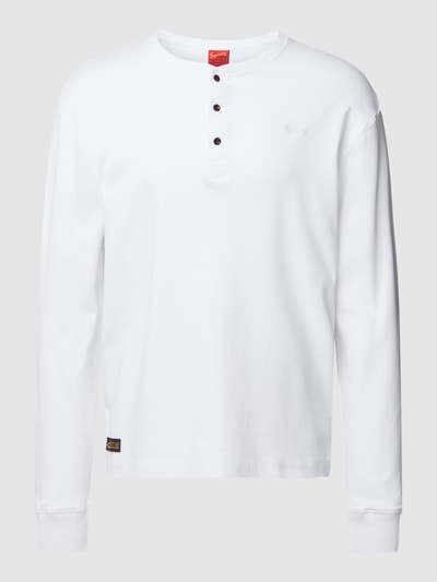 Superdry Longsleeve mit kurzer Knopfleiste Weiss 2