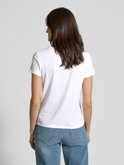 Tom Tailor Denim Regular Fit T-Shirt aus reine Baumwolle Weiss 5