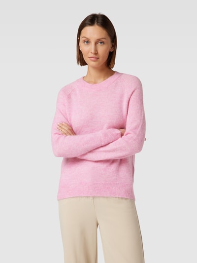 Selected Femme Gebreide pullover met ronde hals, model 'LULU' Felroze - 4