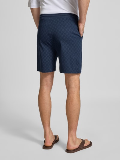 JOOP! Collection Sweatshorts met elastische band en tunnelkoord Marineblauw - 5