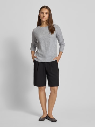 Only Sweter z dzianiny o kroju regular fit z raglanowymi rękawami model ‘RICA’ Jasnoszary melanż 1