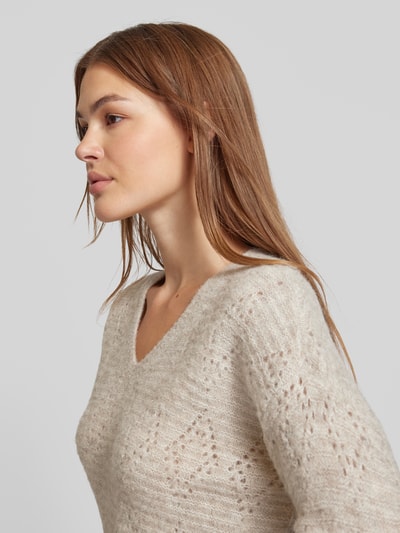 Scotch & Soda Strickpullover mit überschnittenen Schultern Sand 3