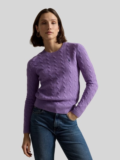 Polo Ralph Lauren Regular Fit Pullover aus Woll-Kaschmir-Mix 'JULIANNA' Lila 4