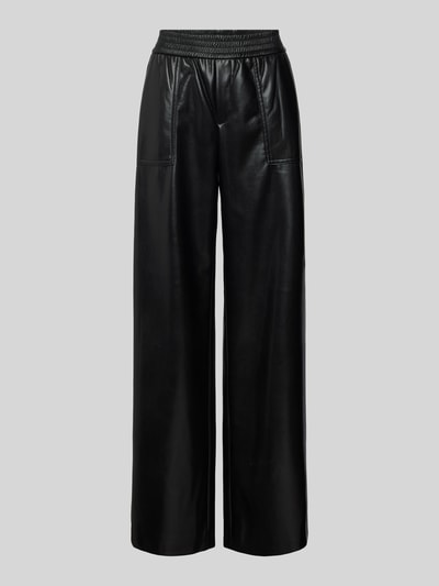 ROSNER Wide Leg Hose in Leder-Optik Modell 'Mara' Black 2