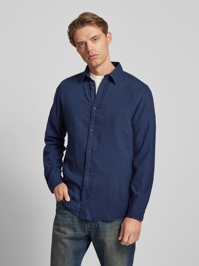 Jack & Jones Regular Fit Freizeithemd mit Kentkragen Modell 'JOSHUA' Marine 4