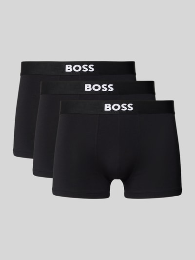 BOSS Trunks mit elastischem Logo-Bund im 3er-Pack Black 1