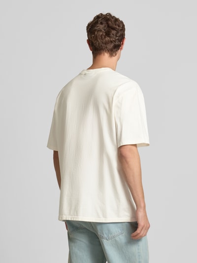 Pegador Oversized T-shirt met labelprint Offwhite - 5