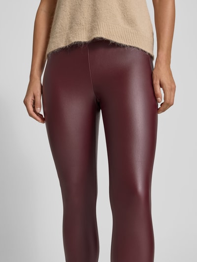 Soyaconcept Super Skinny Fit Hose mit breiten Bund Modell 'Pam' Bordeaux 3