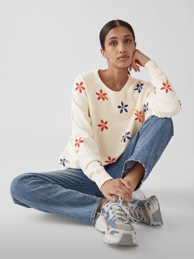 The Great Sweatshirt mit floralem Allover-Muster Blau 3