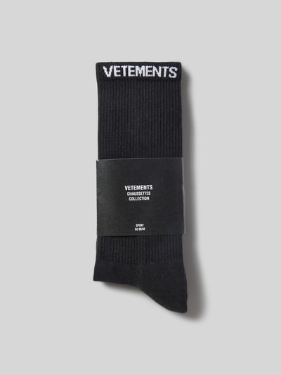 VETEMENTS Socken mit Label-Print Black 3