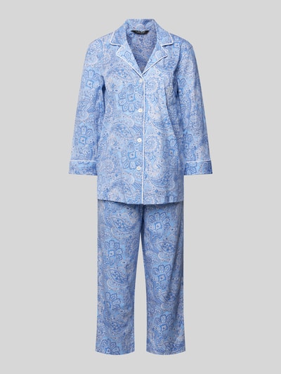 Lauren Ralph Lauren Pyjama met streepmotief Felroze - 1