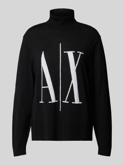 ARMANI EXCHANGE Wollen pullover met col Zwart - 2