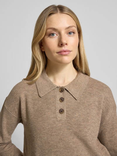 Vero Moda Regular fit pullover met polokraag, model 'EXCITING' Zand - 3