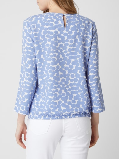 OPUS Blouseshirt met all-over motief, model 'Ferusa' Bleu - 5