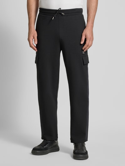 HUGO Regular Fit Sweatpants aus Baumwoll-Mix Modell 'DANOVOPAN' Black 4