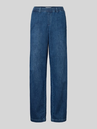 Produktfoto, Wide Leg Jeans mit elastischem Bund von BRAX, mieszanka bawełny z dodatkiem streczu, efekt znoszenia, szerokość w rozmiarze 36: 42 cm, długość wewnętrzna nogawki w rozmiarze 36: 86 cm