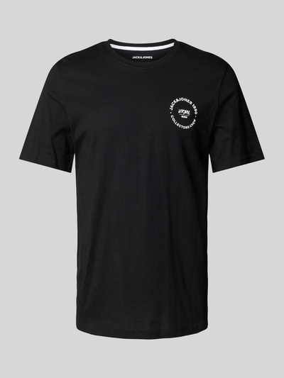 Jack & Jones T-Shirt mit Label-Print Modell 'SIMON' Black 2