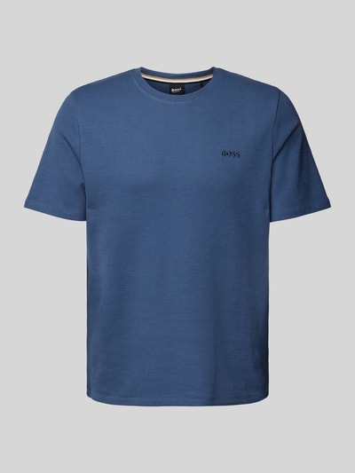 BOSS T-Shirt mit Label-Stitching Jeansblau 2