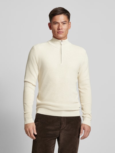 Matinique Gebreide pullover met opstaande kraag, model 'lagoon' Offwhite - 4