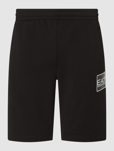 EA7 Emporio Armani Sweatshorts mit Label-Prints Black 1