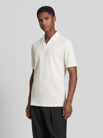 s.Oliver RED LABEL Regular Fit Poloshirt aus Baumwoll-Mix Weiss 4