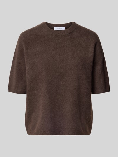 Produktfoto, Strickpullover aus Wolle mit 1/2-Arm von COMMA in Braun, reine Wolle, Regular Fit, Rundhalsausschnitt, feine Textur