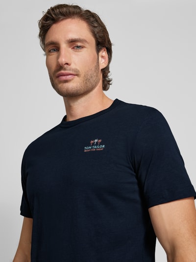Tom Tailor T-Shirt mit Rundhalsausschnitt Dunkelblau 3