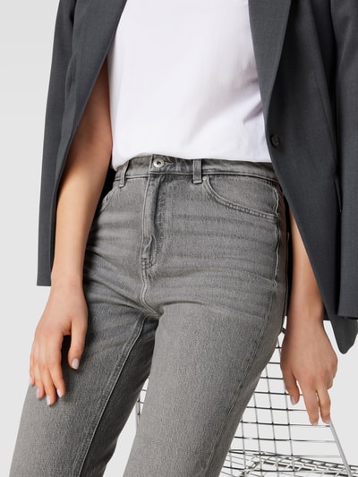 Jake*s Casual Cropped Jeans mit 5-Pocket-Design Hellgrau Melange 3