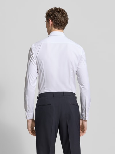 Jake*s Super Slim Fit Business-Hemd mit Knopfleiste Weiss 5