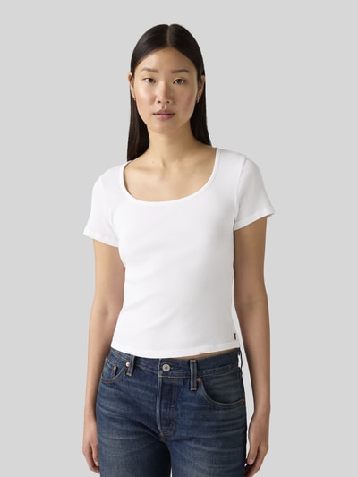 Levi's® Slim Fit T-Shirt aus Baumwoll-Mix Offwhite 1