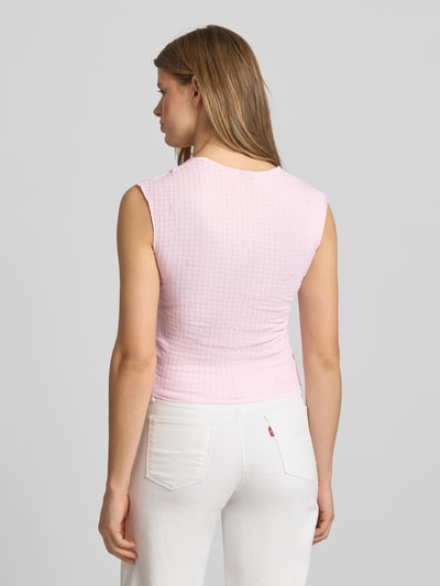 Tommy Jeans Slim Fit Top mit Frill Pink 5