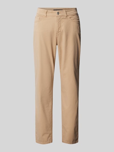 Marc Cain Slim fit broek in effen design, model 'SILEA' Zand - 2