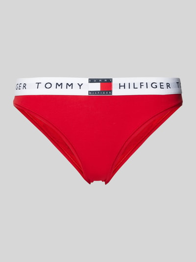 TOMMY HILFIGER Slip aus Baumwoll-Mix mit elastischem Label-Bund Modell 'HERITAGE' Rot 1