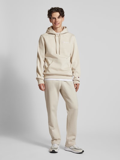 CHAMPION Hoodie mit Label-Stitching Beige 1