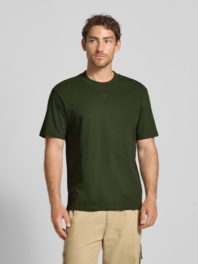 HUGO T-Shirt mit Logo-Print Modell 'Dapolino' Dunkelgruen 4
