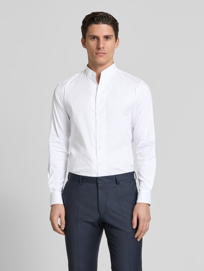 Emporio Armani Modern Fit Businesshemd mit Stehkragen Weiss 4