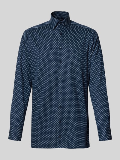 OLYMP Regular fit zakelijk overhemd van puur katoen Marineblauw - 2