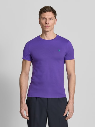 Polo Ralph Lauren Regular Fit T-Shirt aus reiner Baumwolle Lila 4