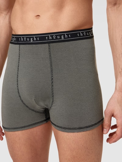 Thought Boxershort met streepmotief, model 'Michael Bamboo' Middengrijs - 3