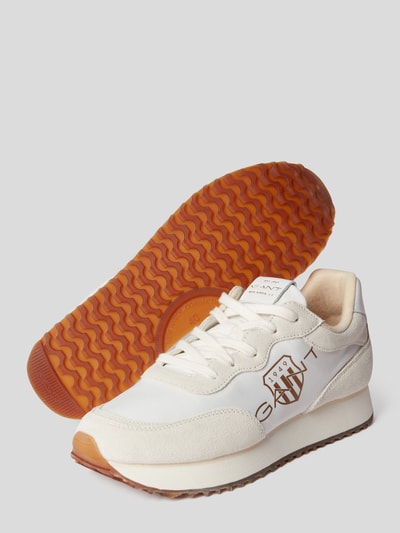 Gant Sneakers met logodetail in metallic Wit - 5