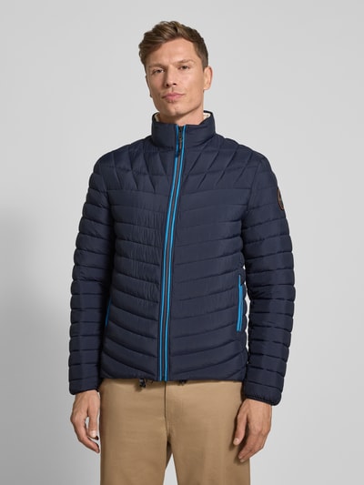 Napapijri Regular fit gewatteerd jack met gevoerde opstaande kraag, model 'Lapaz' Marineblauw - 4
