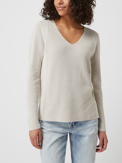 Christian Berg Woman Pullover met V-hals Steengrijs - 4