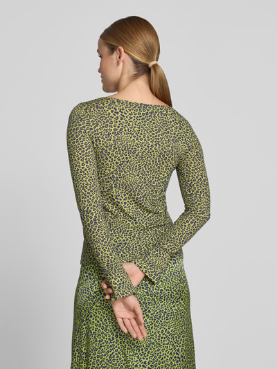 Marc Cain Longsleeve im Allover-Look mit Rundhalsausschnitt Apfel 5