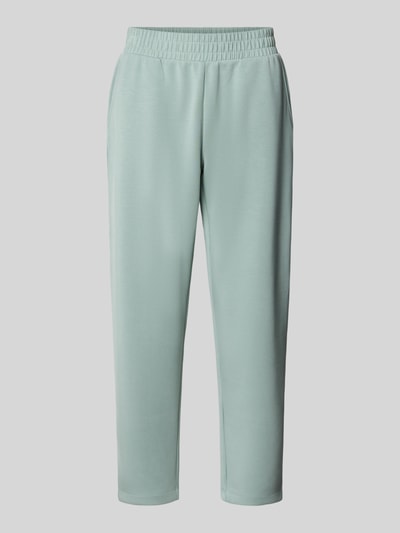 Produktfoto, Cropped Sweatpants mit elastischem Bund und Eingrifftaschen von Christian Berg Woman aus softem Material-Mix mit Modal-Anteil, sanftes Grün, glatte Textur, schlichtes Schlupfhosen-Design