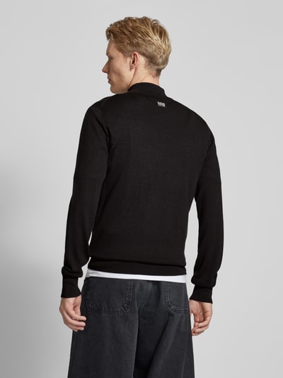 G-Star Raw Gebreide pullover met col, model 'Premium core' Zwart - 5